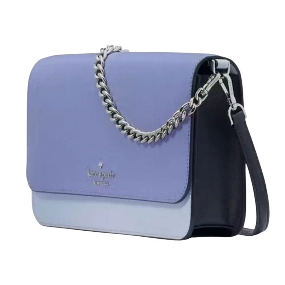 Kate Spade Madison Flap Convertible‎ Crossbody Saffiano Leather Blue KC623 NEW